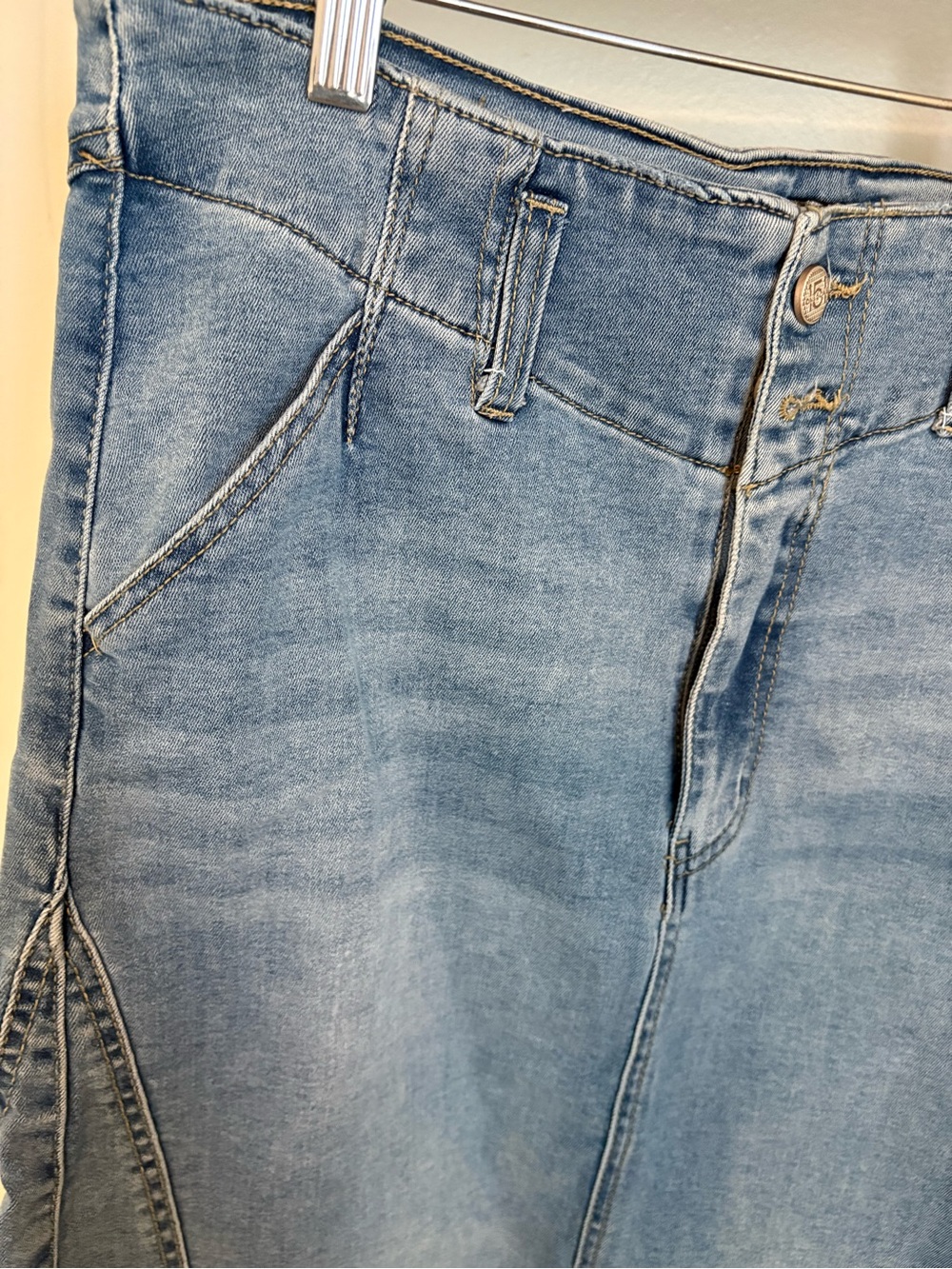 one 5 one Blue Denim Straight Skirt - Picture 3 of 5